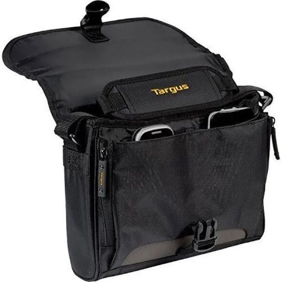Targus CityGear Laptop Messenger Shoulder Bag Black Nylon Travel Utility Durable - Picture 1 of 13